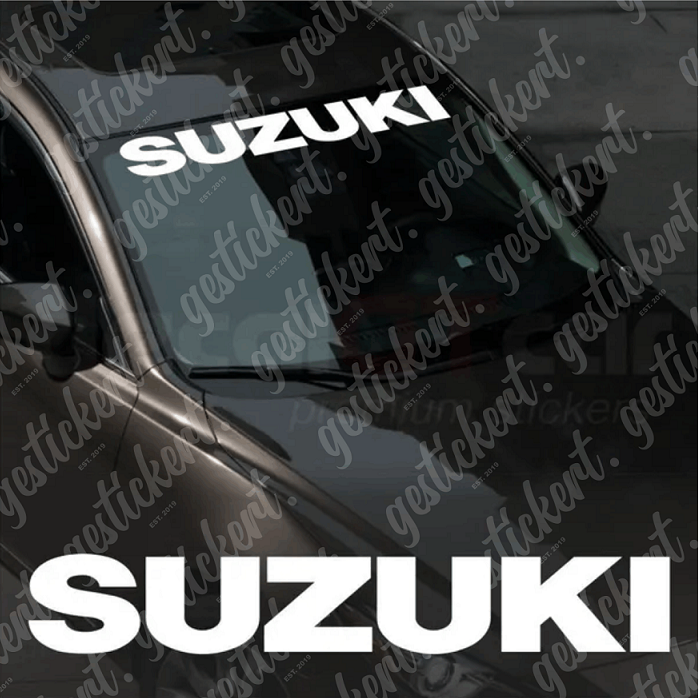 1x 100 cm Aufkleber für Frontscheibe für Suzuki