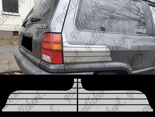 2x Streifen passend für VW Polo 86C Steilheck