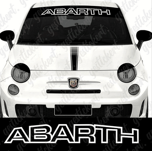 1x 95 cm Abarth Aufkleber für Frontscheibe