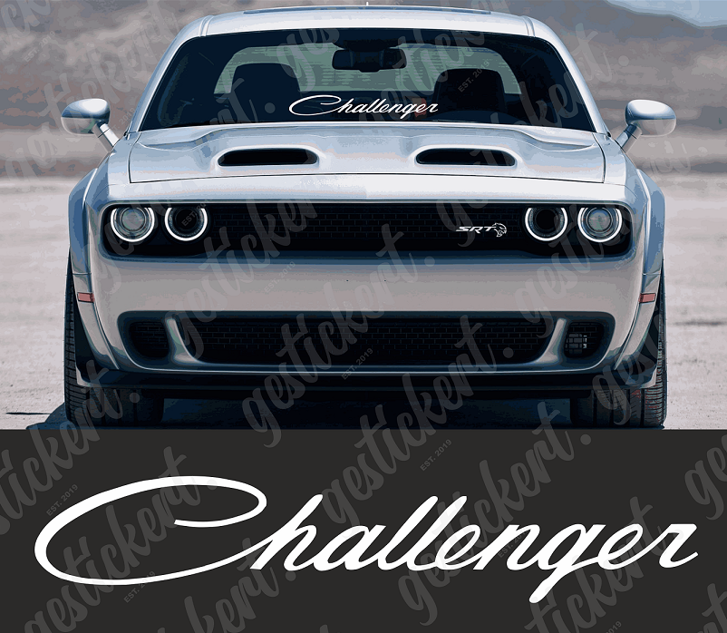 1x 60 cm Frontscheibenaufkleber für Dodge Challenger