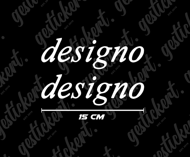 2x 15 cm designo Aufkleber für Mercedes – gestickert