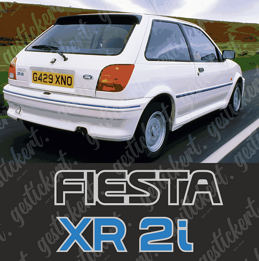 1x Aufkleber Heckklappe für Ford Fiesta XR2i MK3