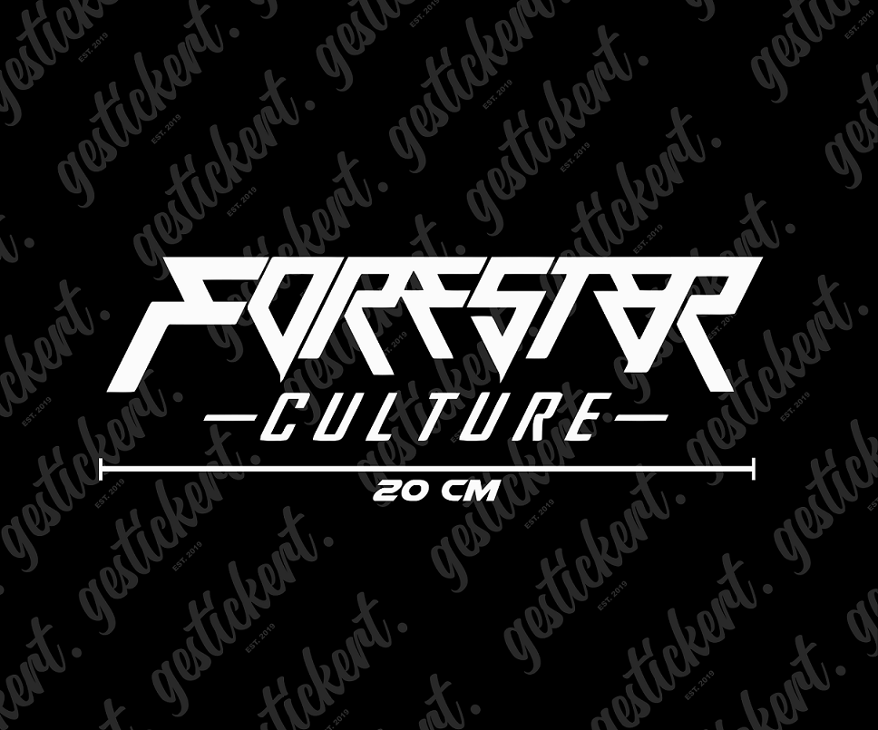 1x 20 cm Forester Culture Aufkleber – gestickert