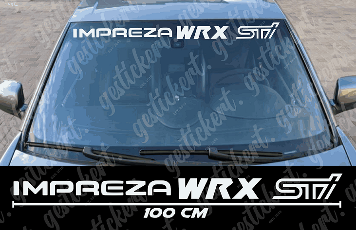 1x 100 cm Impreza WRX STI Aufkleber für Frontscheibe