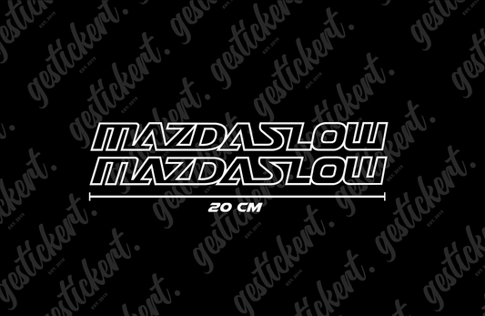 2x 20 cm Mazdaslow Aufkleber für Mazda