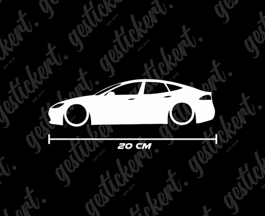 1x 20 cm Silhouette Aufkleber für Tesla Model S