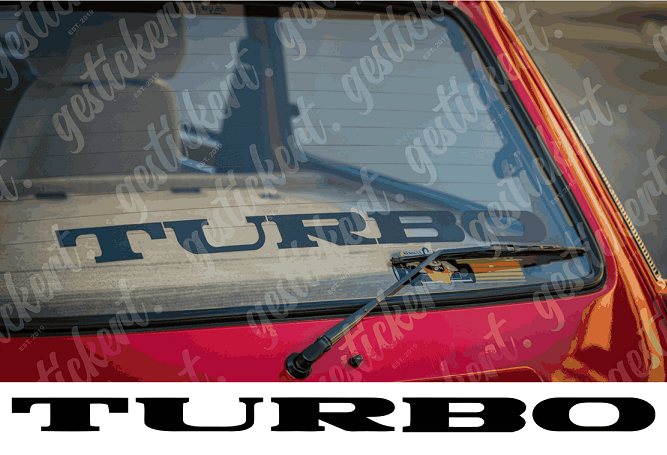 1x Aufkleber Heckscheibe für Renault R5 Turbo