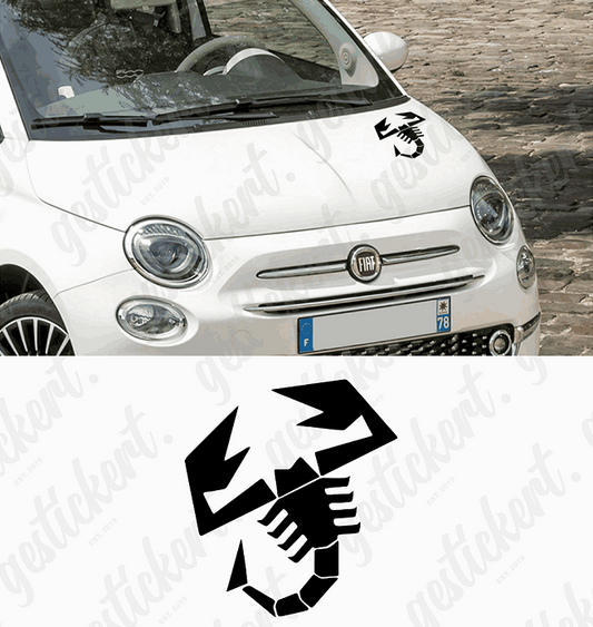 1x Abarth Skorpion Aufkleber für Motorhaube
