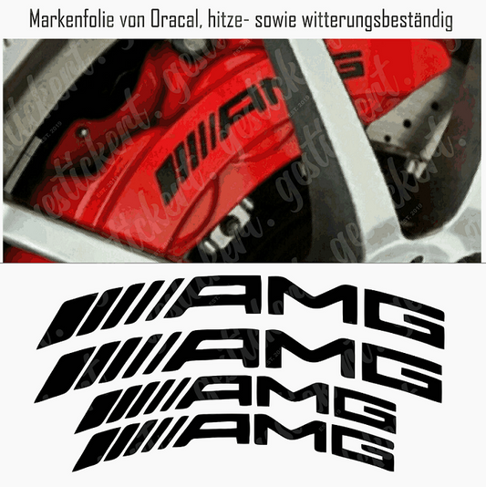 1 Set AMG Aufkleber gebogen für Bremssattel