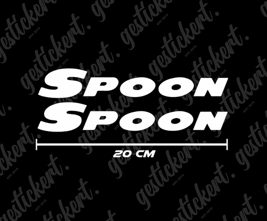 2x 20 cm Spoon Aufkleber für Honda