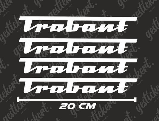 4x 20 cm Aufkleber für Trabant