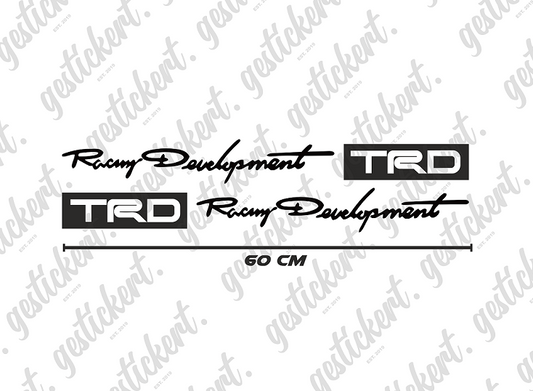 2x 60 cm TRD Racing Development Aufkleber für Toyota